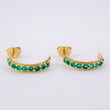 Topos Media Luna Esmeraldas 70pts 2.35gr / 1.6cm / Oro Amarillo 18K