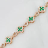 Pulso Trebol 11.3g / 19cm / 8.22mm Oro Rosa 18K