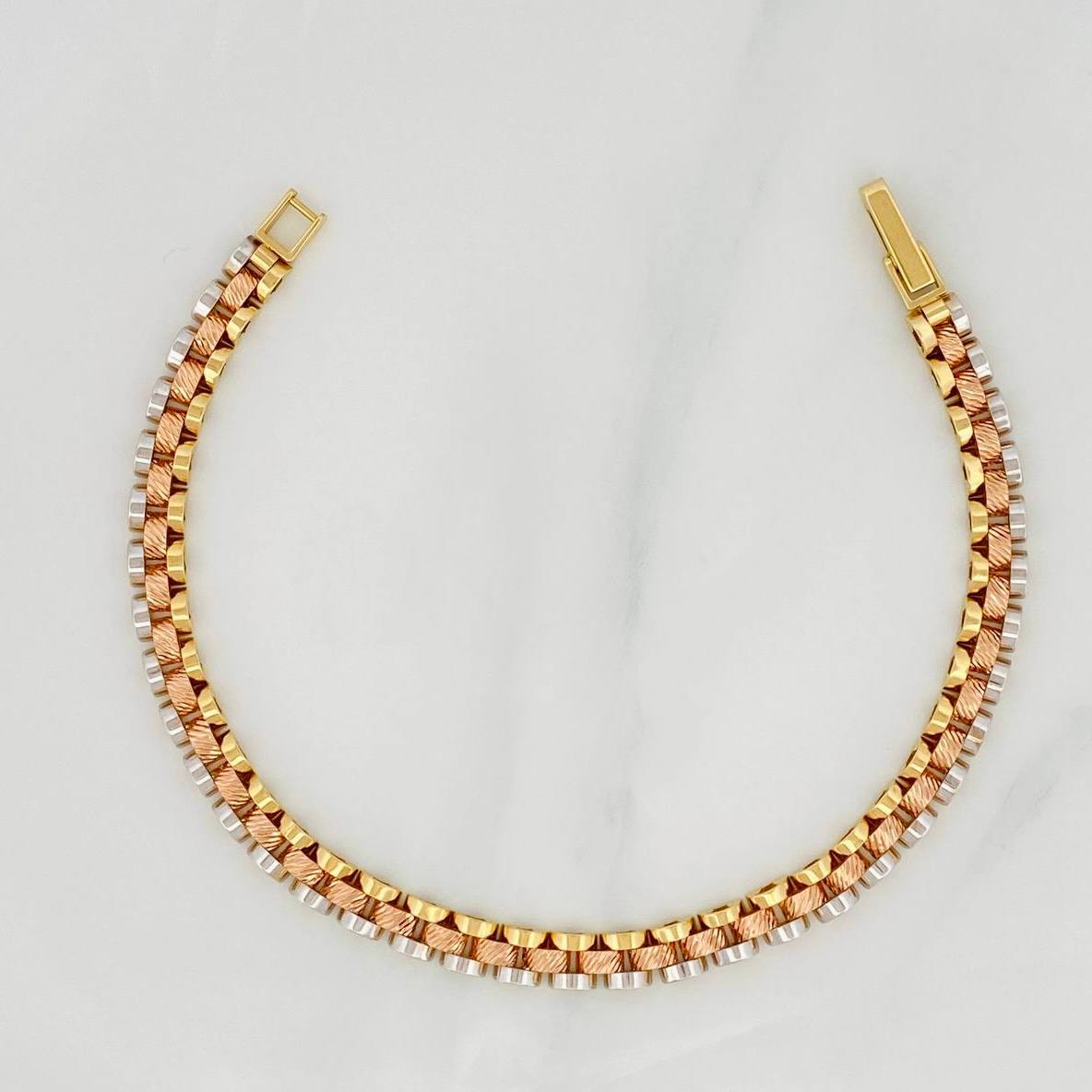 Pulso Correa 10.4g / 19cm / 5.18mm Tres Oros 18K