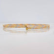 Pulso Aro Diamantado Doble 3.45g / 17cm / 1.4mm Tres Oros 18K