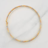 Pulso Aro Diamantado Doble 3.45g / 17cm / 1.4mm Tres Oros 18K