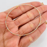 Pulso Aro Diamantado 1.75g / 18cm / 2mm Tres Oros 18K