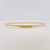 Pulso Aro Diamantado 2g / 17cm / 2mm Oro Amarillo 18K