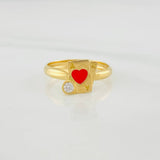 Anillo Carta Poker 1.2g / T5 1/2 Oro Amarillo 18K