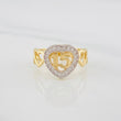 Anillo 15's Corazones 3g / T6 1/2 Dos Oros Amarillo Blanco 18K