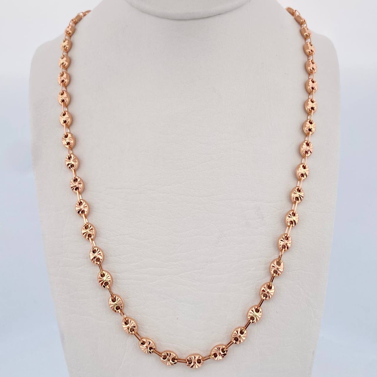 Cadena GC 13gr / 60.7cm / 4.1mm Diamantada Oro Rosa 18K &