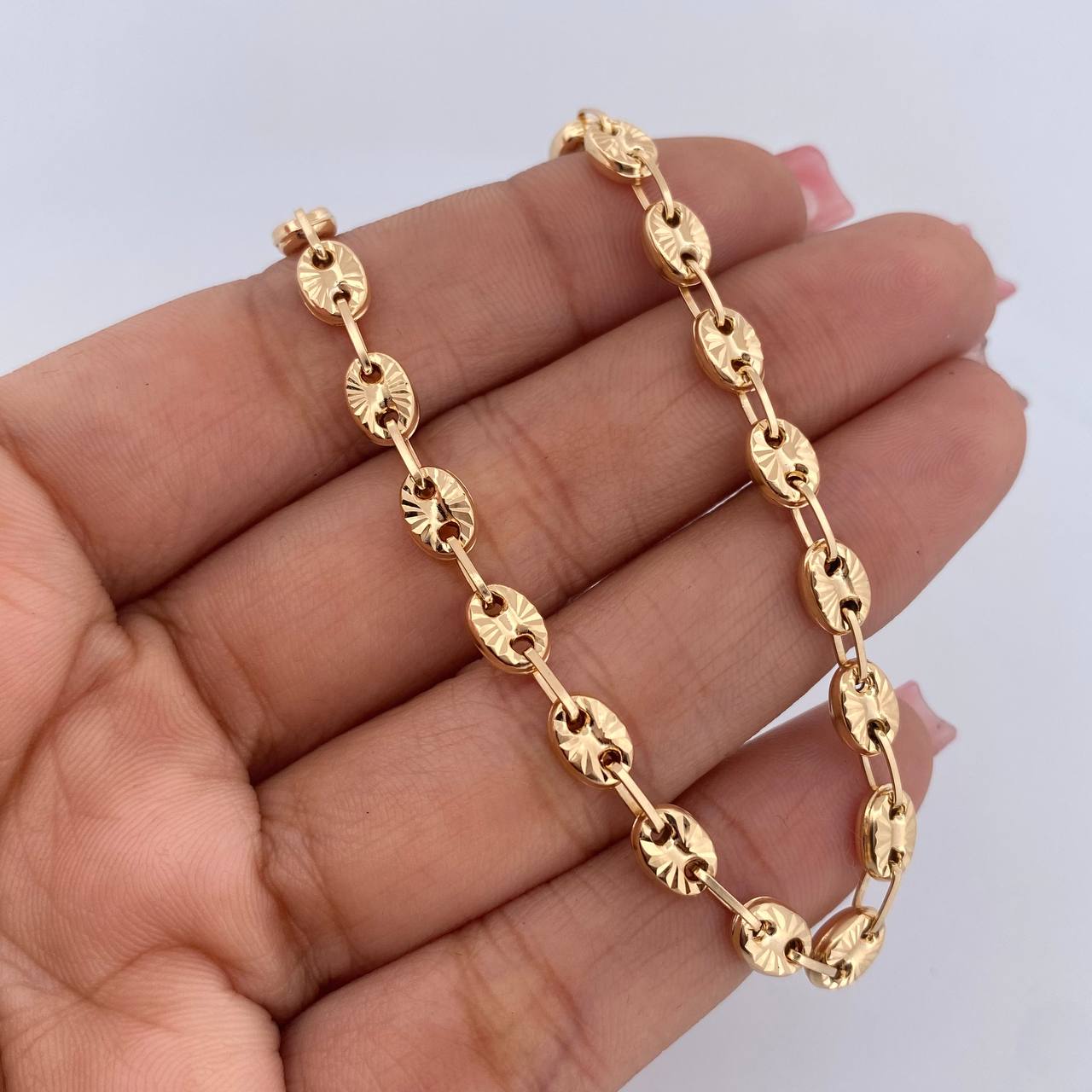 Cadena GC 14.4gr / 58.5cm / 5mm Diamantada Oro Amarillo 18K $