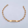Pulso Bebé GC 1.7gr / 14.5cm / 3.8mm Placa Rectangular Curva Oro Amarillo 18K $