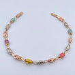 Tobillera Rustica Barril 5.9gr / 24.5cm / 4.7mm Cauchos De Colores Tres Oros 18K $