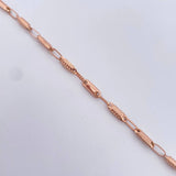 Tobillera Rustica Barril  4.05gr / 25.7cm / 4mm Oro Rosa 18K $
