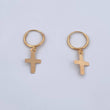 Candongas Cruz 0.75gr / 2.5cm / 1.2mm Lisas Oro Amarillo 18K $