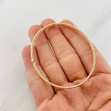 Pulso Aro Diamantado 5g / 17cm / 2mm Tres Oros 18K