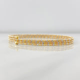 Pulso Aro Diamantado 5g / 17cm / 2mm Tres Oros 18K