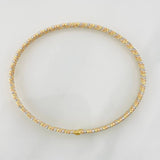 Pulso Aro Diamantado 5g / 17cm / 2mm Tres Oros 18K