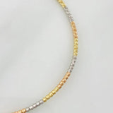 Pulso Aro Diamantado 2.05g / 18cm / 2mm Tres Oros 18K