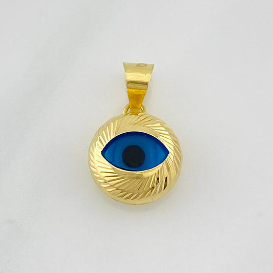 Dije Ojo Turco 1.05g / 1.5cm Oro Amarillo 18K