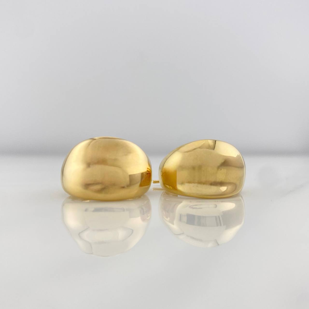 Candongas Media Luna 3.5g / 1.5cm Oro Amarillo 18K