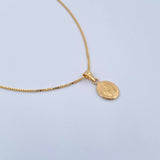 Set Cadena Veneciana 2.7gr/45.2cm / 0.6mm + Dije Virgen Milagrosa 0.55gr/1.7cm Troquelada Oro Amarillo 18K (Oferta) $