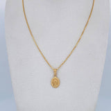 Set Cadena Veneciana 2.7gr/45.2cm / 0.6mm + Dije Virgen Milagrosa 0.55gr/1.7cm Troquelada Oro Amarillo 18K (Oferta) $