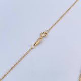 Set Cadena Aro Seguido 1.4gr / 45cm / 0.8mm + Dije Cruz Doble Rombo 0.4gr / 1.8cm Troquelado Oro Amarillo 18K (Oferta) $