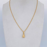 Set Cadena Singapur 1.35gr / 45.5cm / 0.7mm + Dije Oso 0.35gr / 1.3cm Troquelado Oro Amarillo 18K (Oferta) $