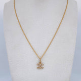 Set Cadena Singapur 1.35gr/44.6cm / 0.3 mm + Dije Ola Cruzada 0.55gr/1.3cm Circones Blancos Oro Amarillo 18K (Oferta) $