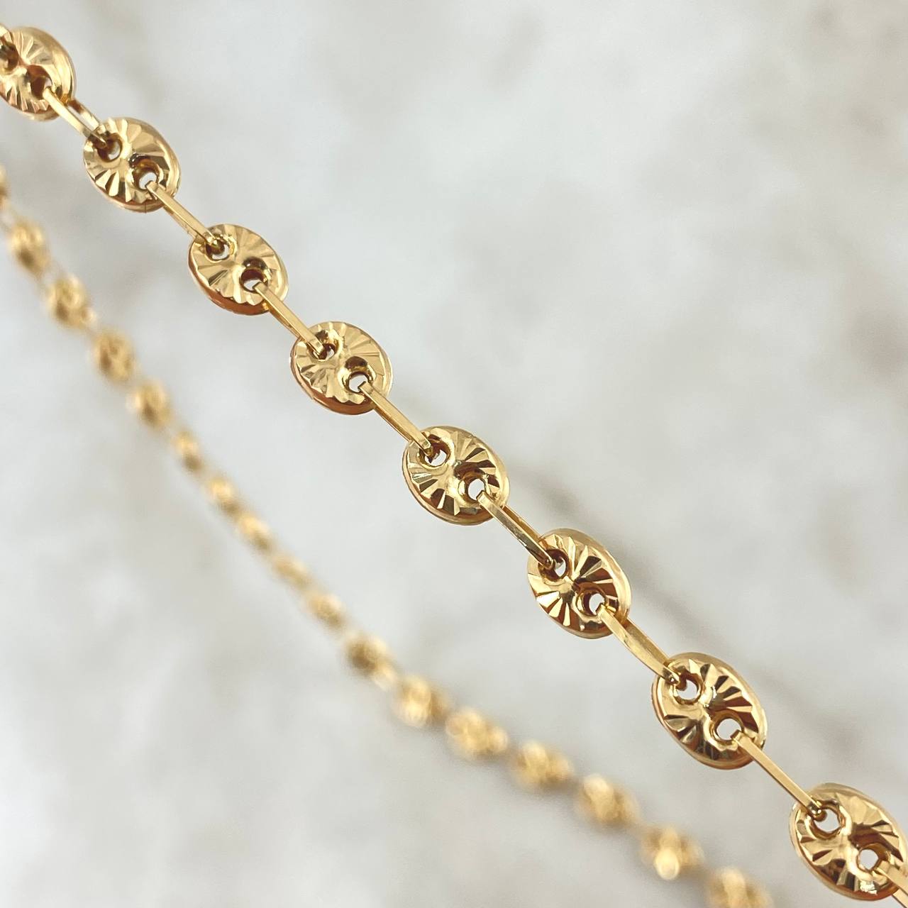 Cadena GC 8.95gr / 50cm / 4.1mm Diamantada Oro Amarillo 18K *