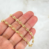 Cadena GC 9.5gr / 45cm / 4.8mm Diamantada Oro Amarillo 18K *