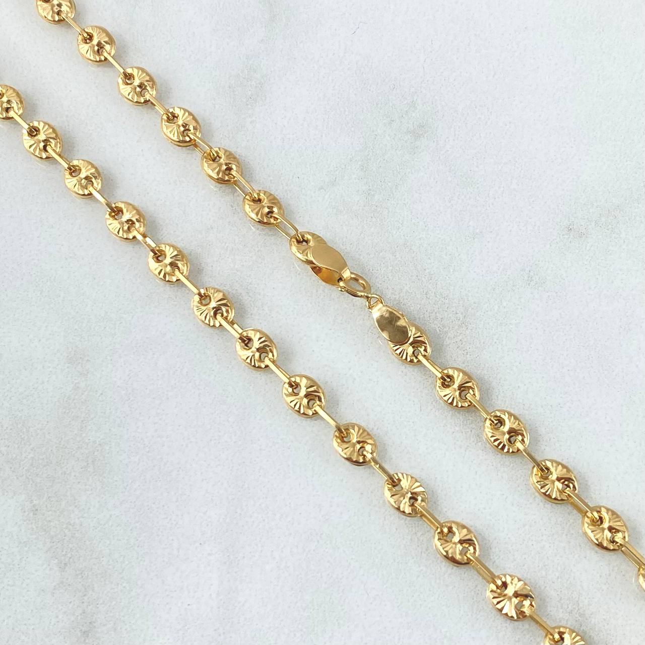 Cadena GC 9.65gr / 50cm / 4.8mm Diamantada Oro Amarillo 18K *