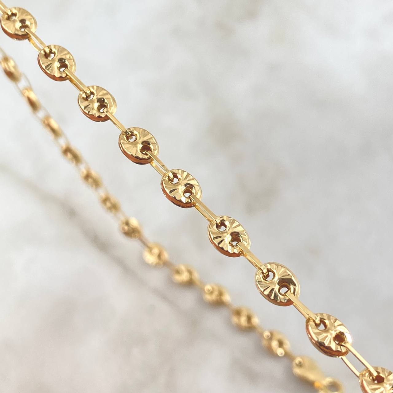 Cadena GC 9.05gr / 45cm / 4.8mm Diamantada Oro Amarillo 18K *