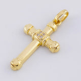 Dije Cruz Puntas Robustas 5.1g / 4cm Oro Amarillo 18K
