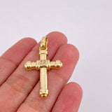 Dije Cruz Puntas Robustas 5.1g / 4cm Oro Amarillo 18K