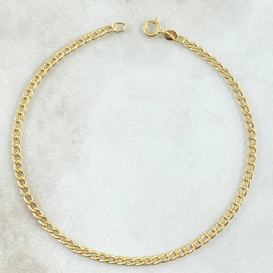 Pulso Cubano 1.15gr / 20cm / 2.4mm Oro Amarillo +1 18K *
