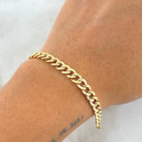 Pulso Cubano 5.4gr / 21cm / 5.7mm Oro Amarillo +0 18K *