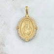 Dije Virgen Milagrosa 11.45gr/5cm Circones Blancos Oro Amarillo (Oferta)