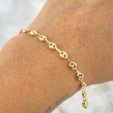 Pulso GC 2.85gr / 19cm / 3.4mm Liso Oro Amarillo 18K