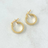 Candongas Tribal Punteado 0.85gr / 1.5cm / Oro Amarillo 18K