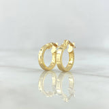 Candongas Tribal Punteado 0.85gr / 1.5cm / Oro Amarillo 18K