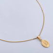 Set Cadena Veneciana 1.75gr / 45cm / 0.6mm + Dije Virgen Milagrosa 0.5gr / 1.8cm Troquelada  Oro Amarillo 18K (Oferta) &