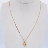 Set Cadena Escalera 1.4gr / 45.6cm / 1mm + Dije Libelula 0.4gr / 1.5cm Troquelado Oro Amarillo 18K (Oferta) &