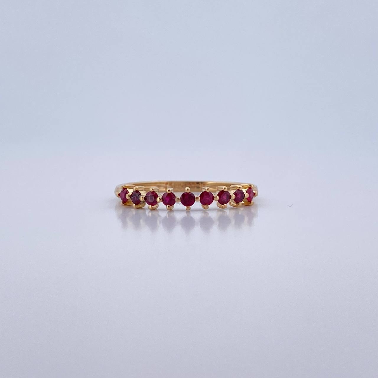Anillo Churumbela 1.4gr / T6 / Rubies 27 Pts Oro Amarillo 18K (Joya) &