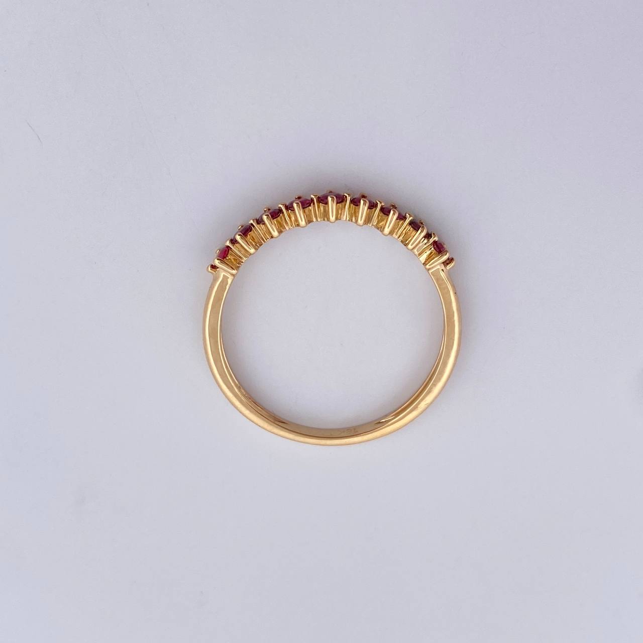 Anillo Churumbela 1.4gr / T6 / Rubies 27 Pts Oro Amarillo 18K (Joya) &