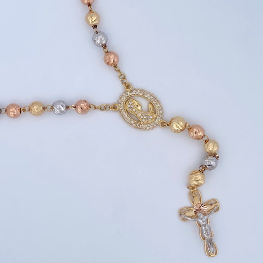 Rosario Virgen Maria 24gr / 60cm / Oro 18K $