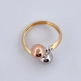Anillo Tu y Yo 2gr / T7 1/2 / Oro 18K $