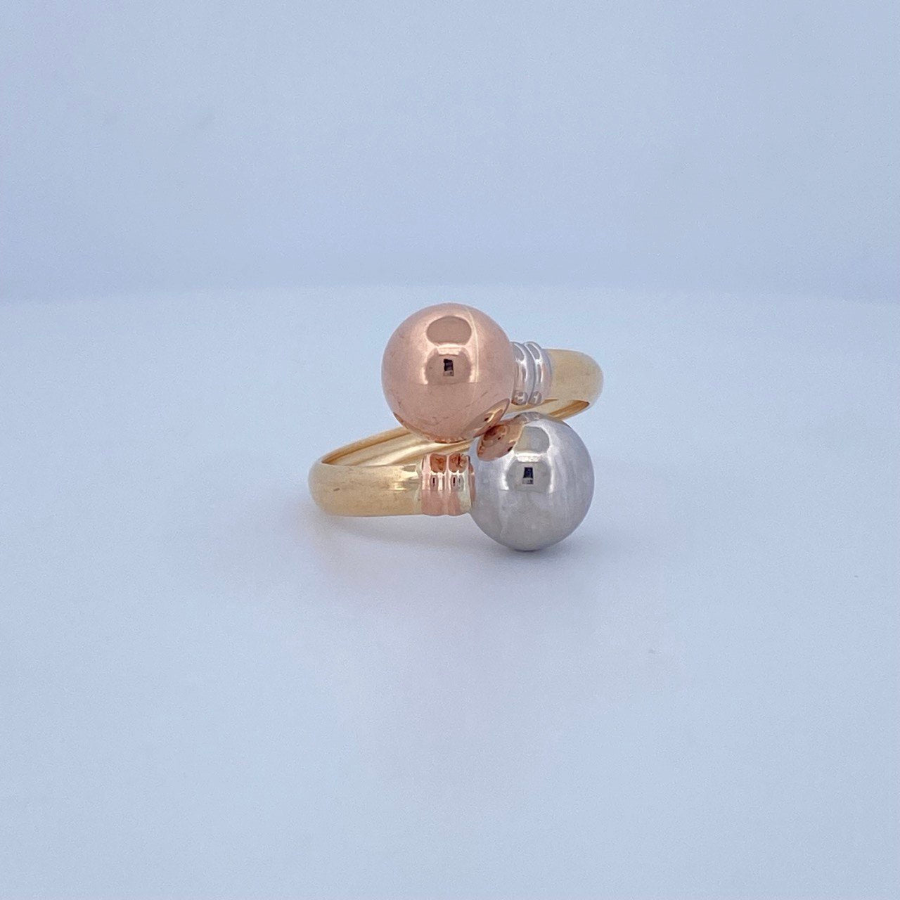 Anillo Tu y Yo 2.8gr / T7 3/4 / Oro 18K $