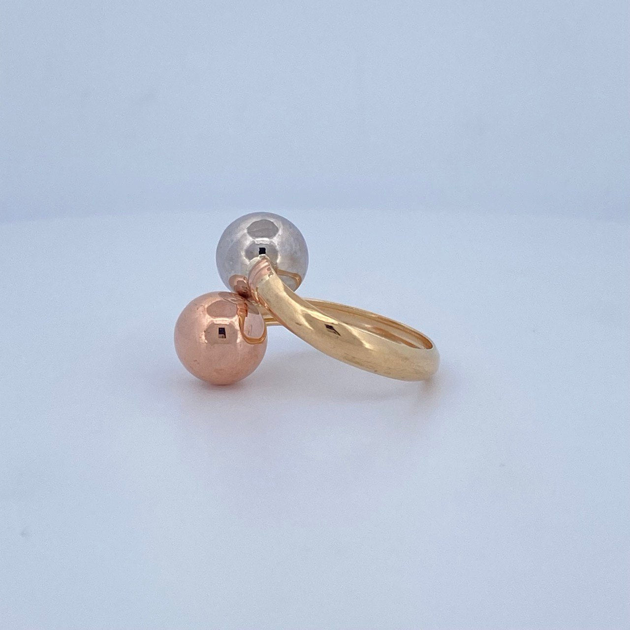Anillo Tu y Yo 2.8gr / T7 3/4 / Oro 18K $