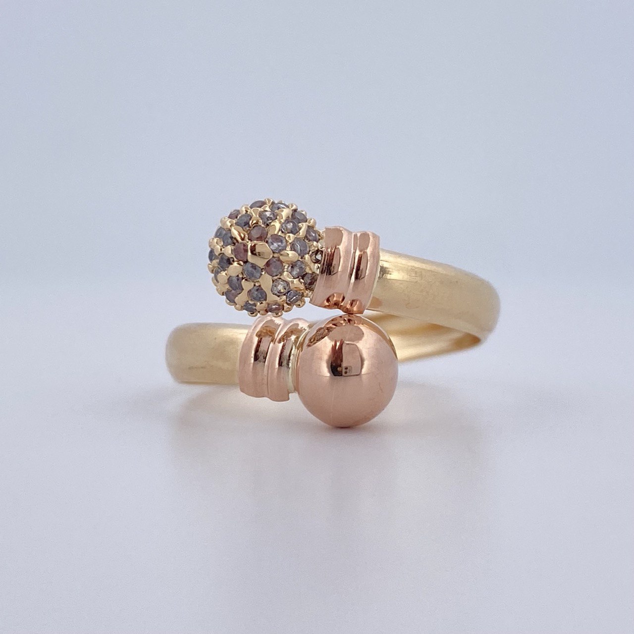 Anillo Tu y Yo 1.6gr / T6 1/4 / Oro 18K $