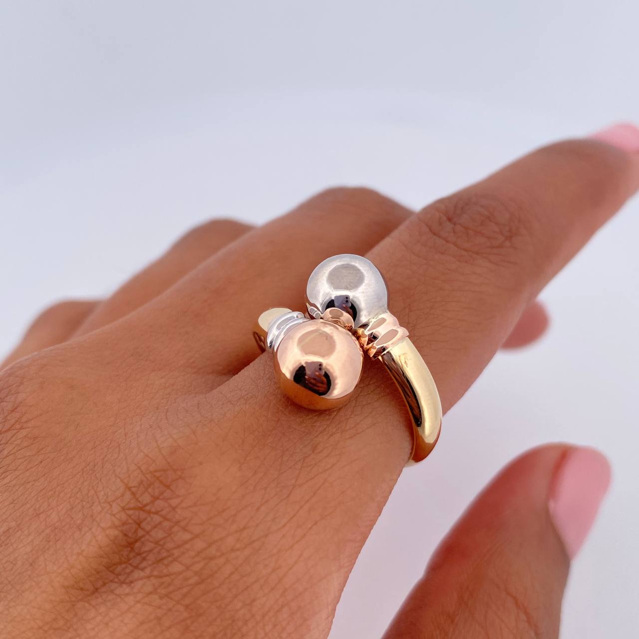 Anillo Tu y Yo 2,8gr, Talla 7,75, 18K Oro Nacional – Napoleone