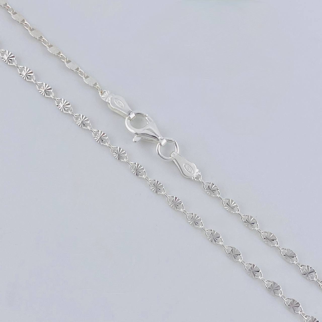 Cadena Plana Diamantada 3g / 50.5cm / 2.3mm Plata 925