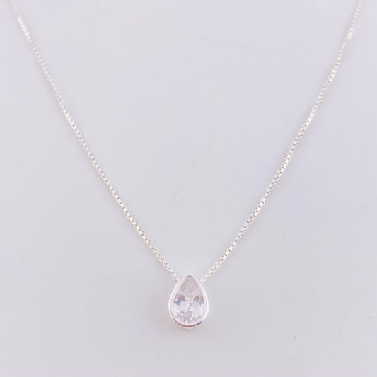 Cadena Veneciana Dije Gota 1.9g / 45cm / 0.75mm Plata 925